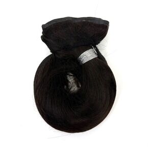 Glam Seamless Invisi-Clip Hair Extensions #1B Off Black 7 Wefts 22" 170g NWOT